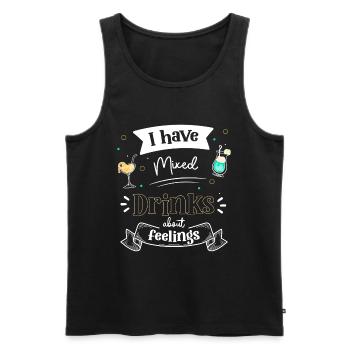 Cocktail Alcohol Bottle - Men's Premium Organic Tank Top - black - Front - AI Model Male 178 light (178cm)