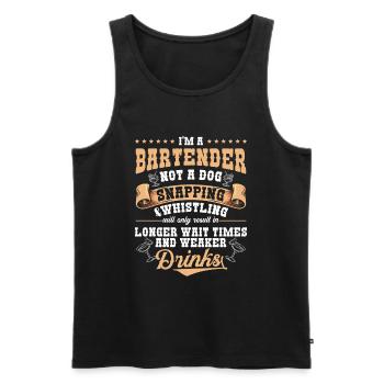 Cocktail Mixer Mixer Bottle - Men's Premium Organic Tank Top - black - Front - AI Model Male 178 light (178cm)