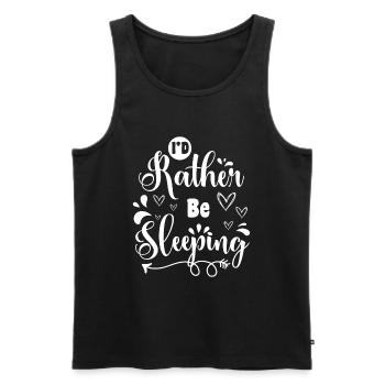 Schlafen Träumen Entspannen Schlafmütze - Männer Premium Bio Tank Top - Schwarz - Vorne - Michal (187cm)