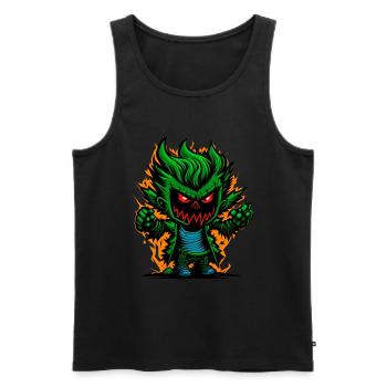 Graffiti Halloween Zombie Kid - Débardeur bio Premium Homme - noir - Devant - Michal (187cm)