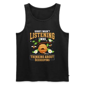 Honey Beekeeping Insect Breeding - Men's Premium Organic Tank Top - black - Front - Michal (187cm)