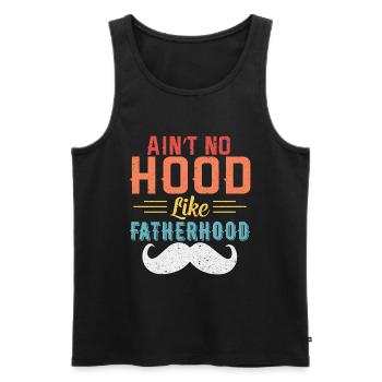 Es gibt keine Hood wie Fatherhood Father - Männer Premium Bio Tank Top - Schwarz - Vorne - AI Model Male 178 light (178cm)