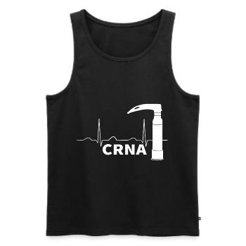 CRNA Anästhesie Miller Laryngoskop EKG-Rückverfolgung - Männer Premium Bio Tank Top - Schwarz - Vorne - AI Model Male 178 light (178cm)