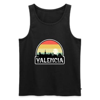 Valence Venezuela Flag Skyline Souvenir de voyage - Débardeur bio Premium Homme - noir - Devant - Michal (187cm)