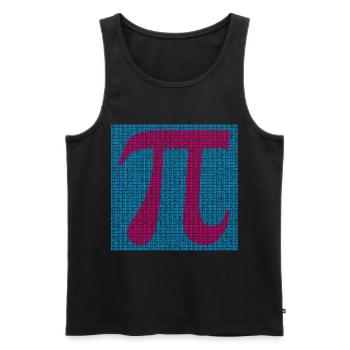 Pi Number - Men's Premium Organic Tank Top - black - Front - AI Model Male 178 light (178cm)