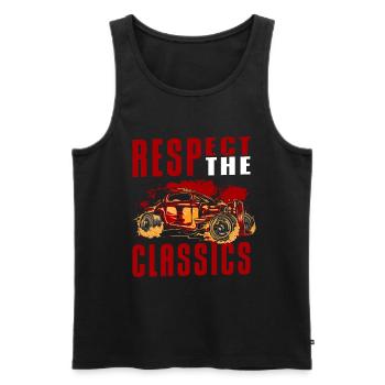 Automobil Mechaniker Alt - Männer Premium Bio Tank Top - Schwarz - Vorne - AI Model Male 178 light (178cm)