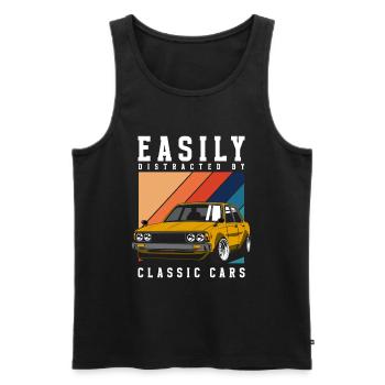 Automobil Vintage Autofahrer - Männer Premium Bio Tank Top - Schwarz - Vorne - AI Model Male 178 light (178cm)