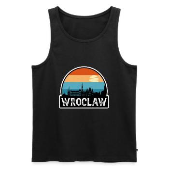 Breslau Polen Flagge Skyline Reisesouvenir - Männer Premium Bio Tank Top - Schwarz - Vorne - Michal (187cm)