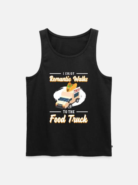 Foodtruck Maaltijd Foodie - Mannen Premium Bio Tanktop - zwart