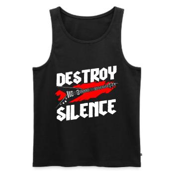Musik Gitarre Death Metal - Männer Premium Bio Tank Top - Schwarz - Vorne - Michal (187cm)