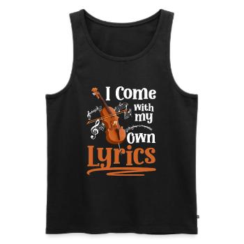 Musiker Bargeld Musikinstrument Entertainer - Männer Premium Bio Tank Top - Schwarz - Vorne - AI Model Male 178 light (178cm)