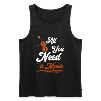 Musiciens, pourboires, musiciens de ville, animateurs - Débardeur bio Premium Homme - noir - Devant - AI Model Male 178 light (178cm)