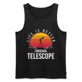 Universe Earth Solar System Science - Men's Premium Organic Tank Top - black - Front - Michal (187cm)