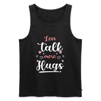 Schmusen Kuschelig Beziehung Familie - Männer Premium Bio Tank Top - Schwarz - Vorne - Michal (187cm)