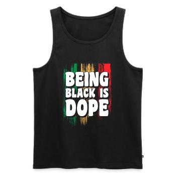 Afrique Culture Kenya Tanzanie - Débardeur bio Premium Homme - noir - Devant - Michal (187cm)