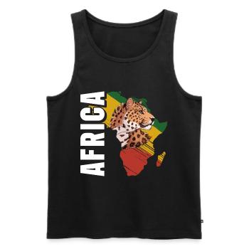 Africa Nature Conservation Afrique du Sud Bien-être animal - Débardeur bio Premium Homme - noir - Devant - Michal (187cm)