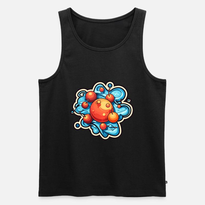 Atom Physics Nerd Atomic Model - Men's Premium Organic Tank Top - black