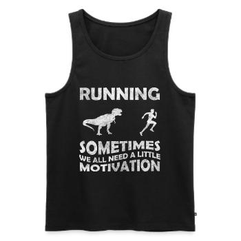 Saurier Raptor Velociraptor - Männer Premium Bio Tank Top - Schwarz - Vorne - Michal (187cm)