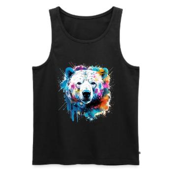 Grizzly bear, bear - Men's Premium Organic Tank Top - black - Front - AI Model Male 178 light (178cm)