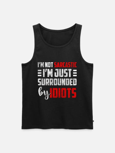 Black Humor Party WItz - Men's Premium Organic Tank Top - black
