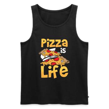 Pizzeria Pizza lovers Restaurant - Débardeur bio Premium Homme - noir - Devant - AI Model Male 178 light (178cm)