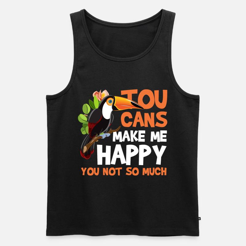 Toucan Tier Exotisch - Männer Premium Bio Tank Top - Schwarz