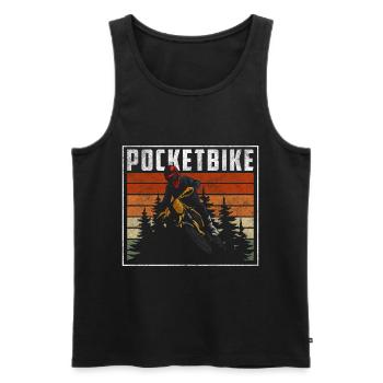 Pocket Bike Motocross Mud Terrain - Men's Premium Organic Tank Top - black - Front - AI Model Male 178 light (178cm)
