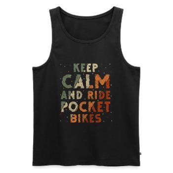 Motorcycle Biker Off-Road Terrain - Men's Premium Organic Tank Top - black - Front - AI Model Male 178 light (178cm)