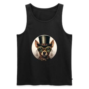 Chihuahua Gentleman - Débardeur bio Premium Homme - noir - Devant - Michal (187cm)