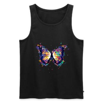 Papillon - Débardeur bio Premium Homme - noir - Devant - AI Model Male 178 light (178cm)