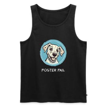 Caregiver failure - Men's Premium Organic Tank Top - black - Front - AI Model Male 178 light (178cm)