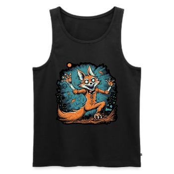Halloween Fuchs Skelett - Männer Premium Bio Tank Top - Schwarz - Vorne - AI Model Male 178 light (178cm)