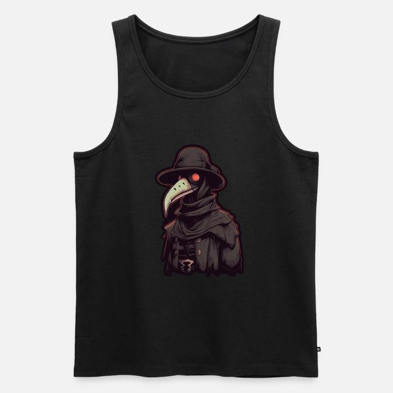 Pestdoktor Doktor Arzt - Männer Premium Bio Tank Top - Schwarz