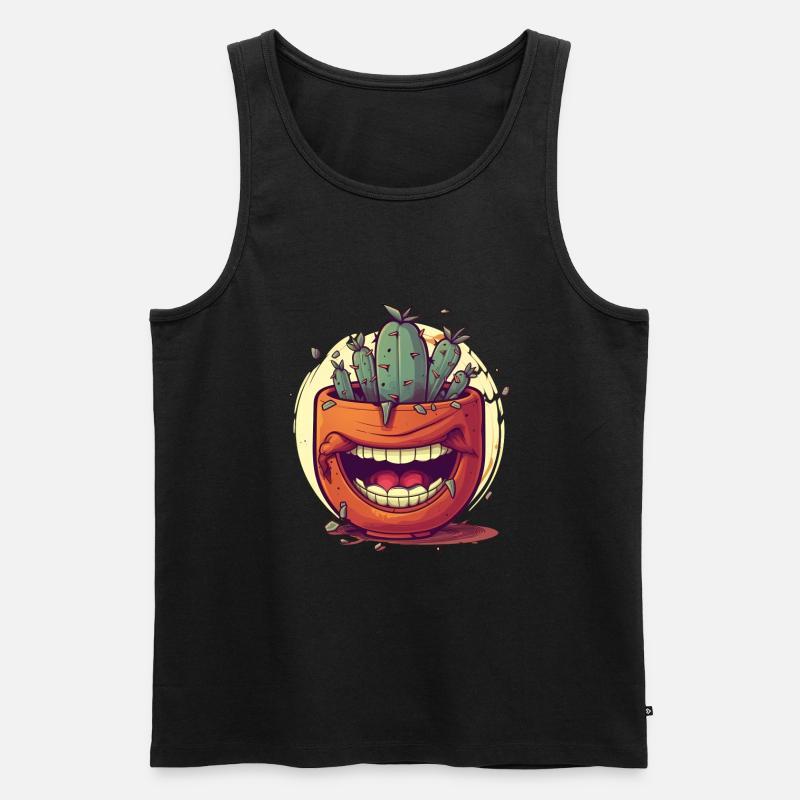 Pflanze - Männer Premium Bio Tank Top - Schwarz