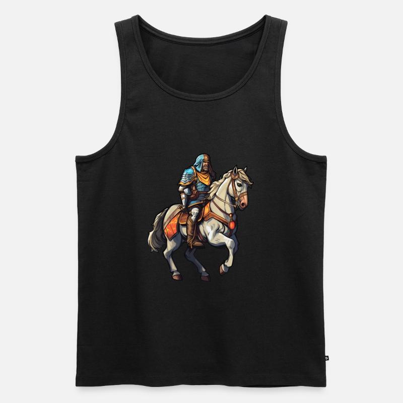 Ritter Reiter - Männer Premium Bio Tank Top - Schwarz