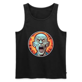 Halloween man creepy - Men's Premium Organic Tank Top - black - Front - AI Model Male 178 light (178cm)