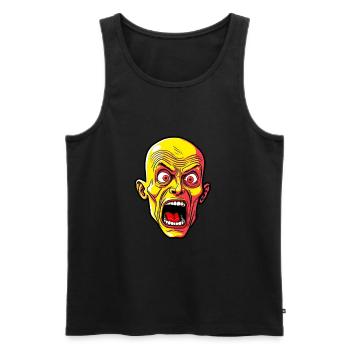 Halloween man creepy - Men's Premium Organic Tank Top - black - Front - AI Model Male 178 light (178cm)