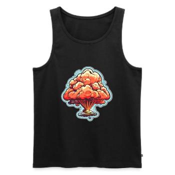 Explosion Fireworks Pyrotechnics - Men's Premium Organic Tank Top - black - Front - AI Model Male 178 light (178cm)
