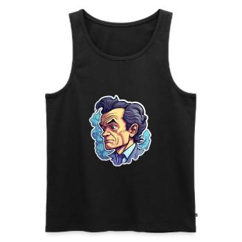 Richard Feynman - Débardeur bio Premium Homme - noir - Devant - AI Model Male 178 light (178cm)