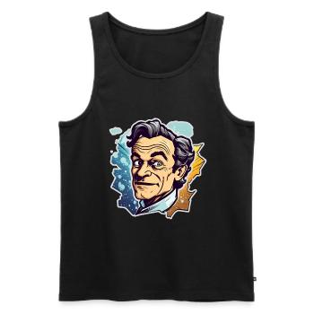 Richard Feynman - Débardeur bio Premium Homme - noir - Devant - AI Model Male 178 light (178cm)