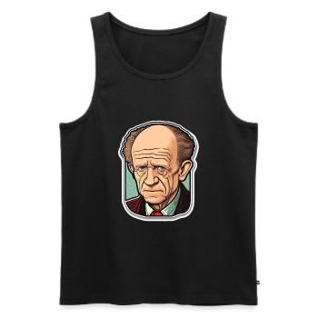 Physicien Heisenberg - Débardeur bio Premium Homme - noir - Devant - AI Model Male 178 light (178cm)