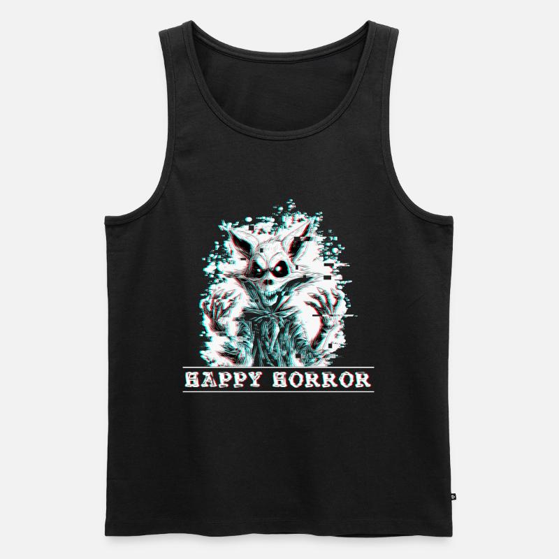 Halloween Skelett - Männer Premium Bio Tank Top - Schwarz