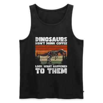 Coffee Lovers Breakfast Coffee Shop - Men's Premium Organic Tank Top - black - Front - AI Model Male 178 light (178cm)