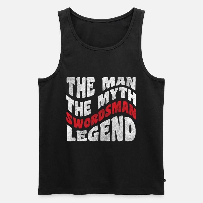 Schwert Duell Kendo Säbel - Männer Premium Bio Tank Top - Schwarz