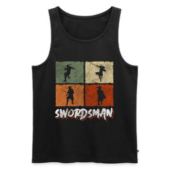 Swordsman Axe Kendo Victory - Men's Premium Organic Tank Top - black - Front - AI Model Male 178 light (178cm)