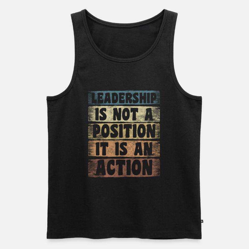Anführer Arbeiter Team Angestellte - Männer Premium Bio Tank Top - Schwarz