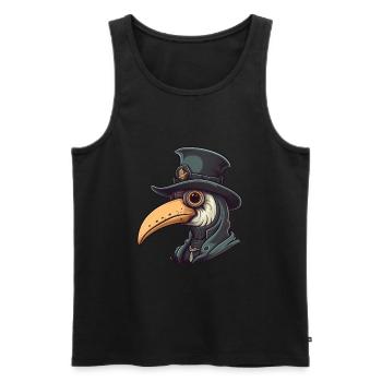 Pestdoktor Doktor Arzt - Männer Premium Bio Tank Top - Schwarz - Vorne - AI Model Male 178 light (178cm)