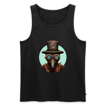 Pestdoktor Doktor Arzt - Männer Premium Bio Tank Top - Schwarz - Vorne - AI Model Male 178 light (178cm)