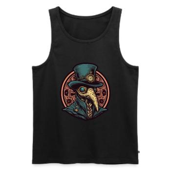 Pestdoktor Doktor Arzt - Männer Premium Bio Tank Top - Schwarz - Vorne - AI Model Male 178 light (178cm)