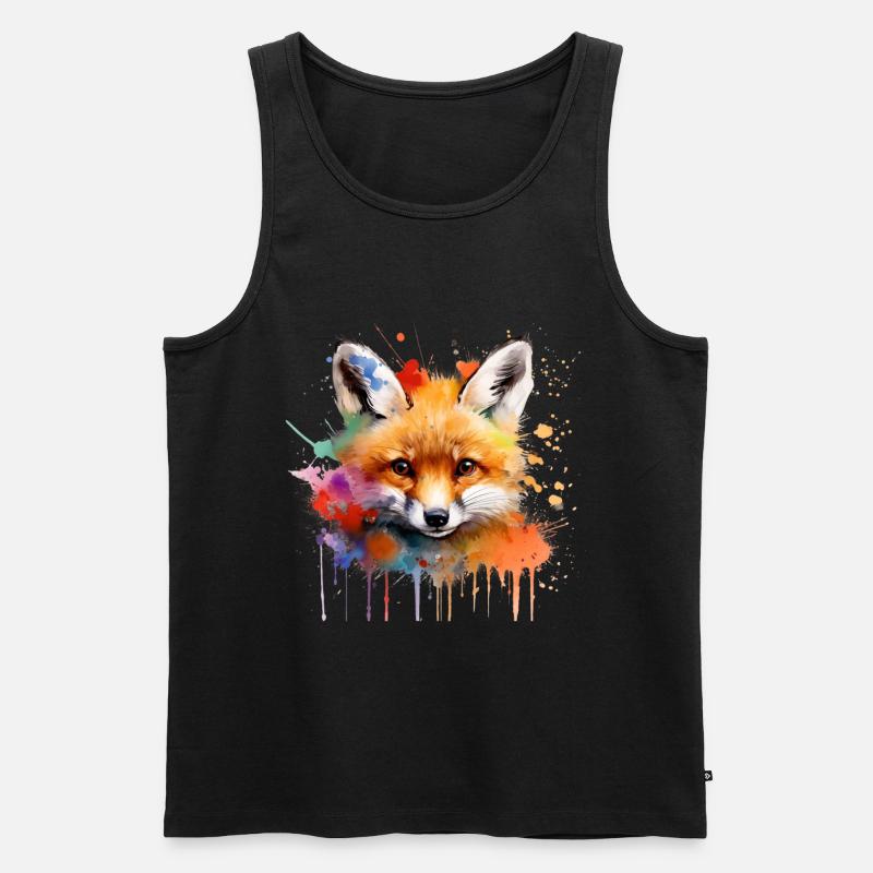 Fuchs, Welpe - Männer Premium Bio Tank Top - Schwarz